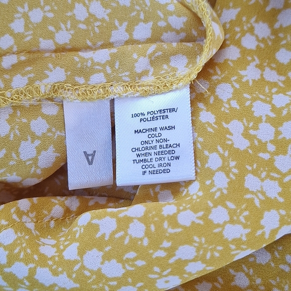 LOFT Women's Yellow Floral Blouse - Picture 6 of 11